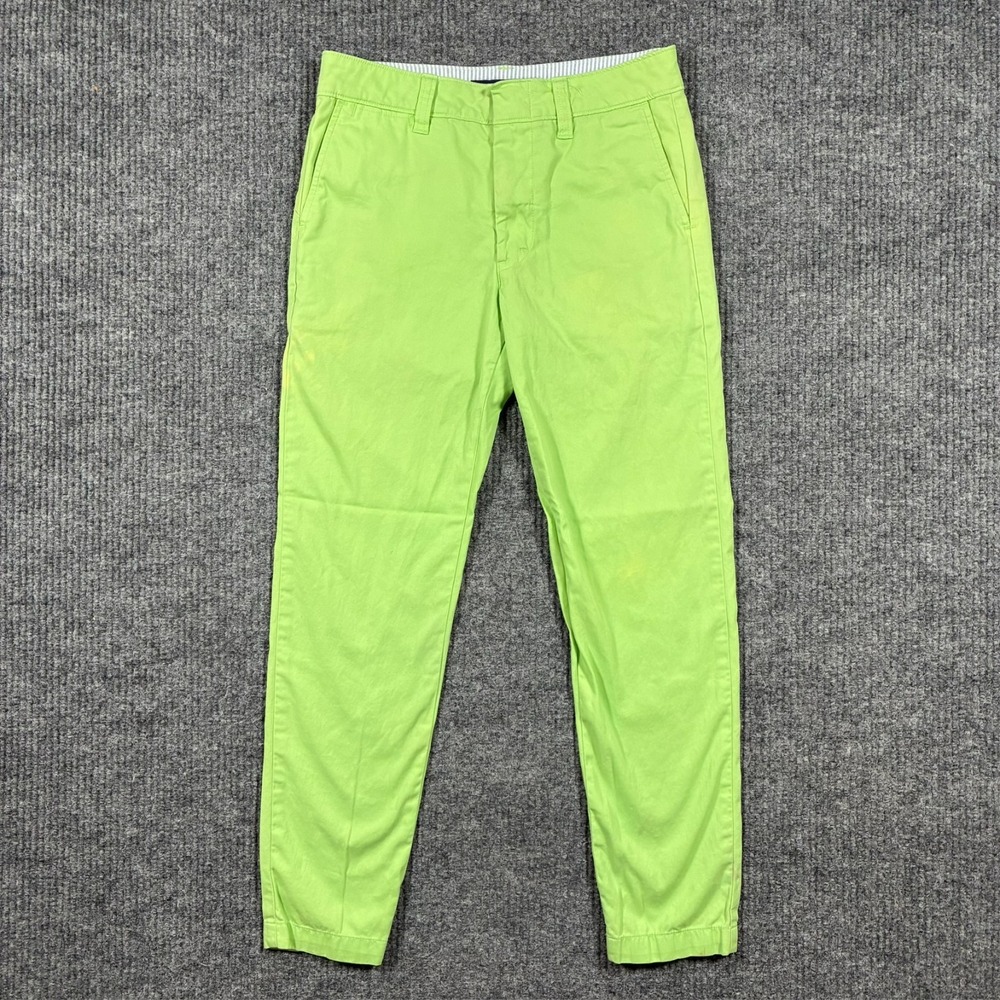 Ralph Lauren Sport Womens Ankle‎ Pants Size 2 Green 100% Cotton Mid Rise